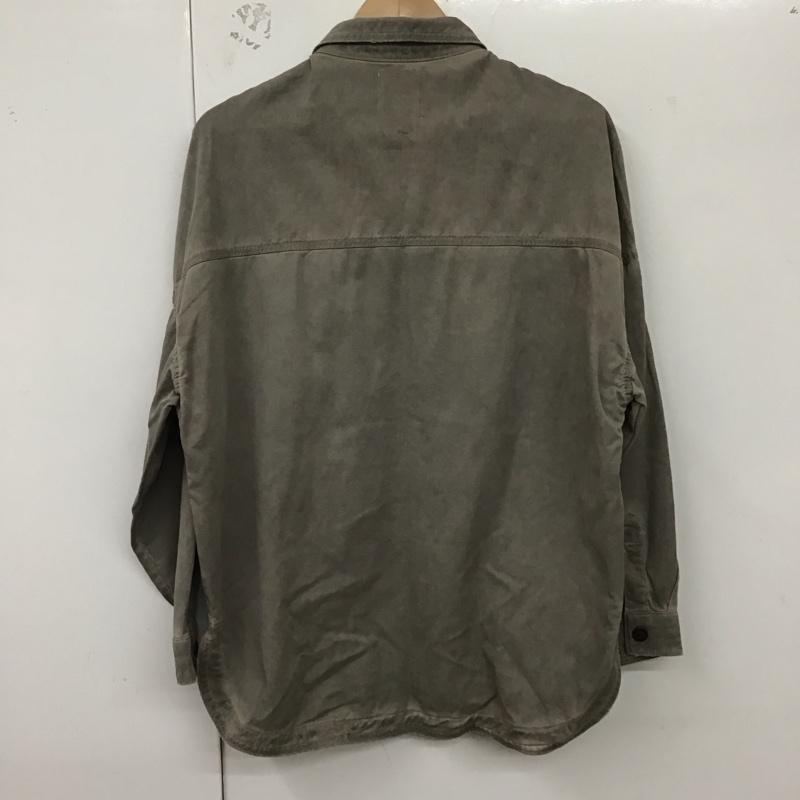 ザラ ZARA シャツ、ブラウス 長袖 長袖シャツ 無地シャツ カラーシャツ S 無地 灰 / グレー / レディース USED 古着 中古 10129760