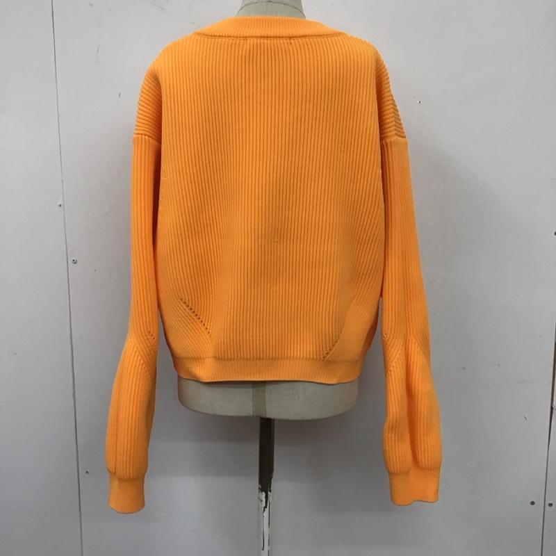 マウジー MOUSSY ニット、セーター 長袖 010GAS70-6100 OVERSIZED KNIT FREE 無地 橙 / オレンジ / レディース USED 古着 中古 10123217