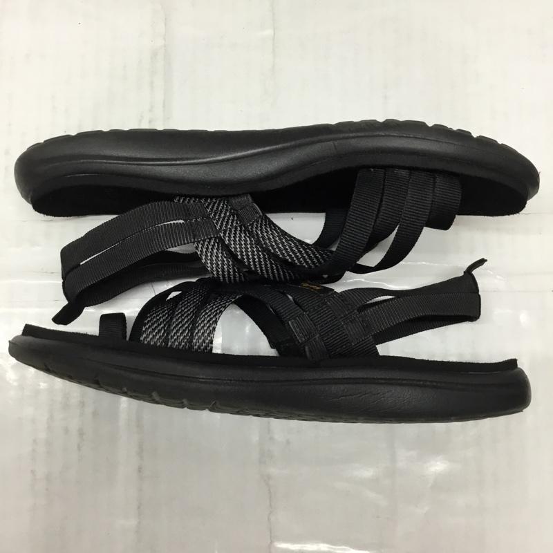 テバ Teva サンダル サンダル 1099271B VOYA STRAPPY ボヤ ストラッピー 25cm 25.0cm ロゴ、文字 黒 / ブラック / レディース USED 古着 中古 10109741