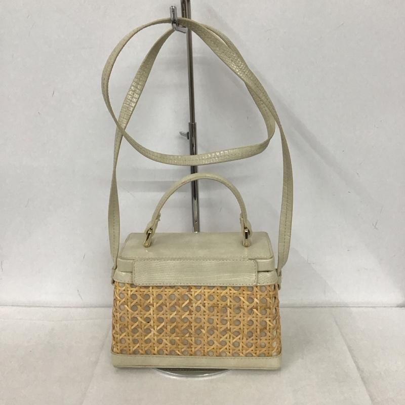 ザラ ZARA ハンドバッグ ハンドバッグ 6263 910 001 かごバッグ ショルダーバッグ 2WAY 無地 ベージュ / ベージュ / X アイボリー / アイボリー / レディース USED 古着 中古 10135273