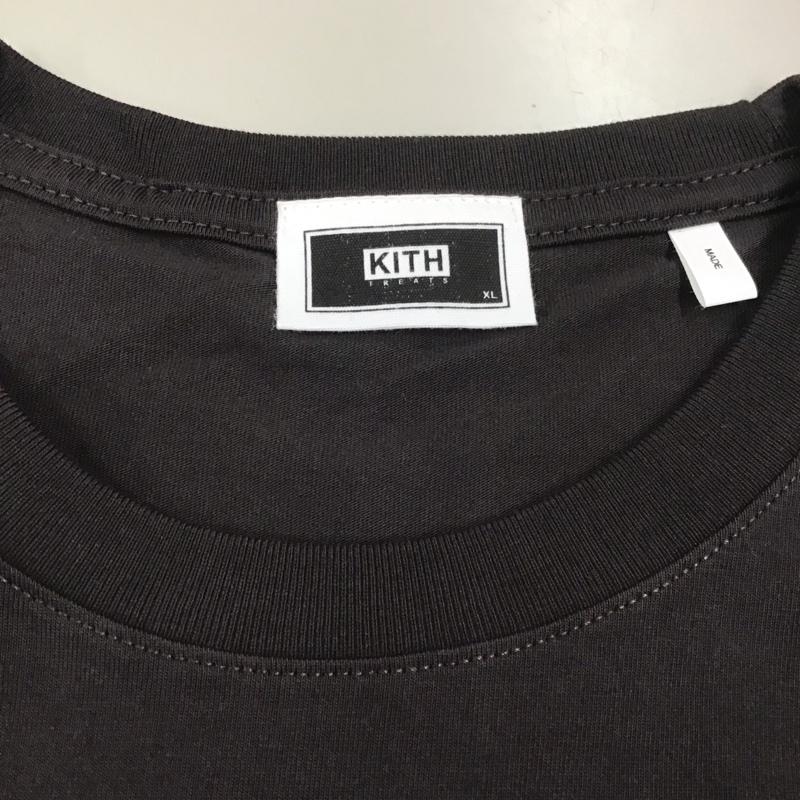 キス KITH Tシャツ 半袖 半袖カットソー プリントTシャツ クルーネックカットソー XL ロゴ、文字 黒 / ブラック /  メンズ USED 古着 中古 10111005
