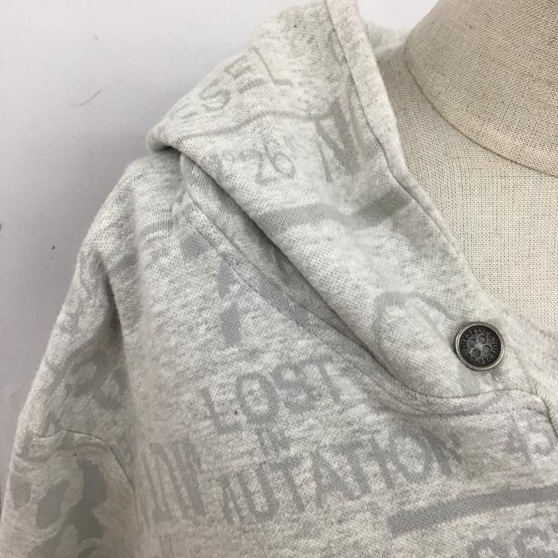 ディーゼル DIESEL パーカー 長袖 長袖パーカー プルオーバーパーカー スウェット XS プリント 灰 / グレー / レディース USED 古着 中古 10126495