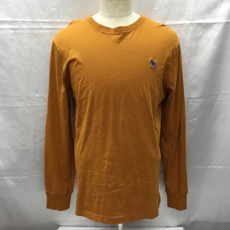 ポールスミス Paul Smith Tシャツ 長袖 長袖カットソー ロングスリーブカットソー クルーネックカットソー L ロゴ、文字 キャメル / キャメル / メンズ USED 古着 中古 10106580