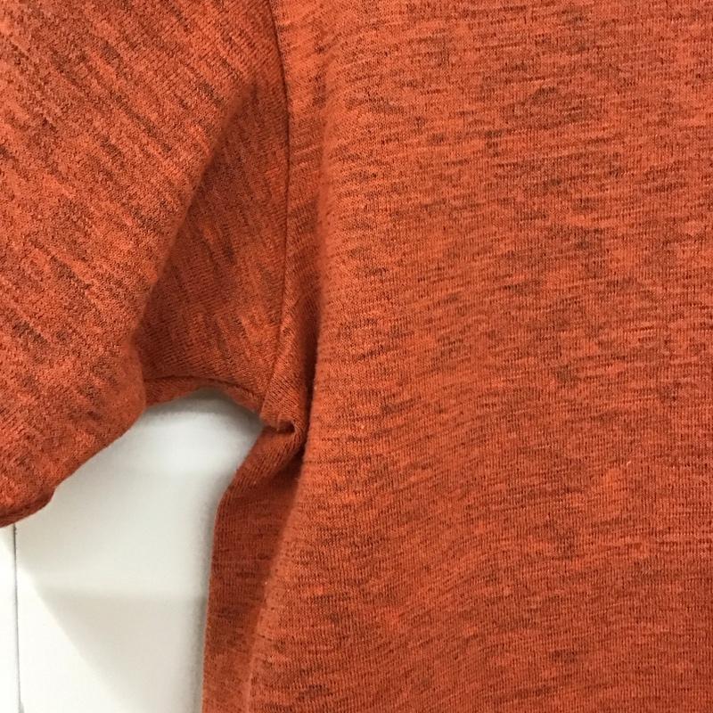 ザノースフェイス THE NORTH FACE Tシャツ 半袖 nt11932 ショートスリーブスクエアロゴジャカードティー クルーネックカットソー M ロゴ、文字 橙 / オレンジ / メンズ USED 古着 中古 10130474