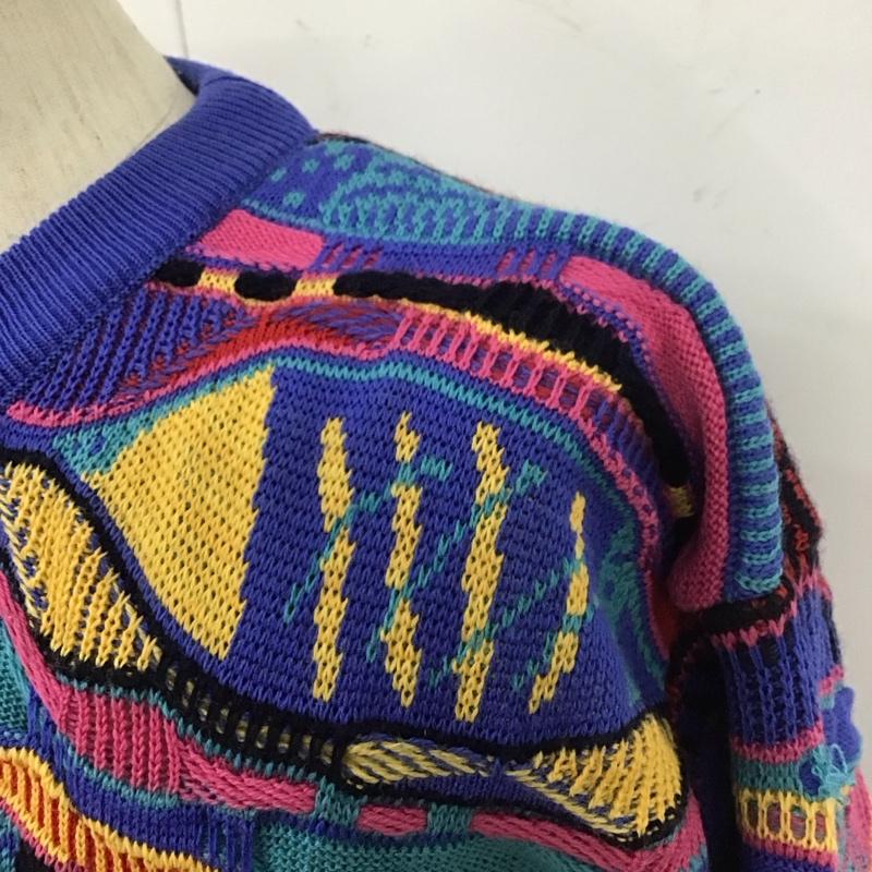古着 USED ニット、セーター 長袖 長袖ニットカットソー ニット セーター クルーネックニット S 総柄 マルチカラー / マルチカラー / メンズ USED 古着 中古 10110800