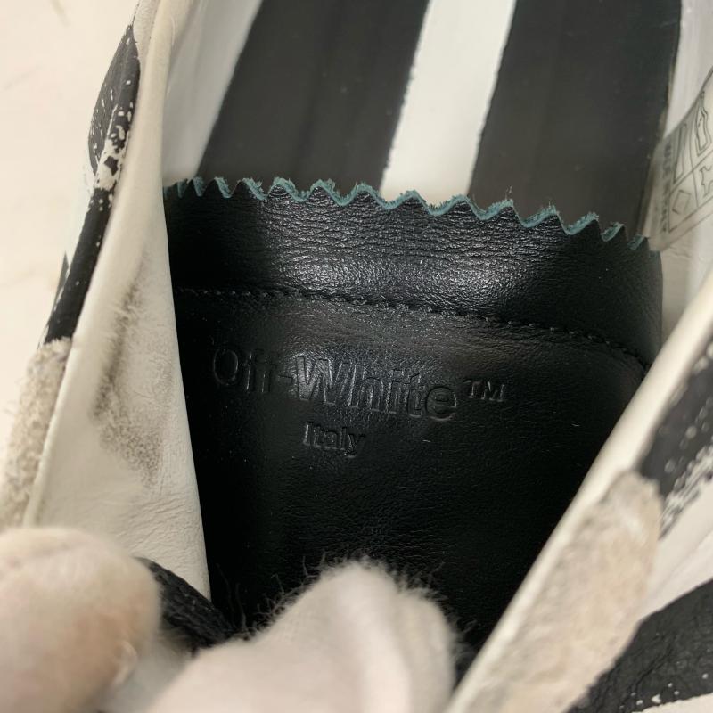 オフホワイト off white スニーカー スニーカー 無地 X ボーダー柄 白 / ホワイト / X 黒 / ブラック / メンズ USED 古着 中古 10009558