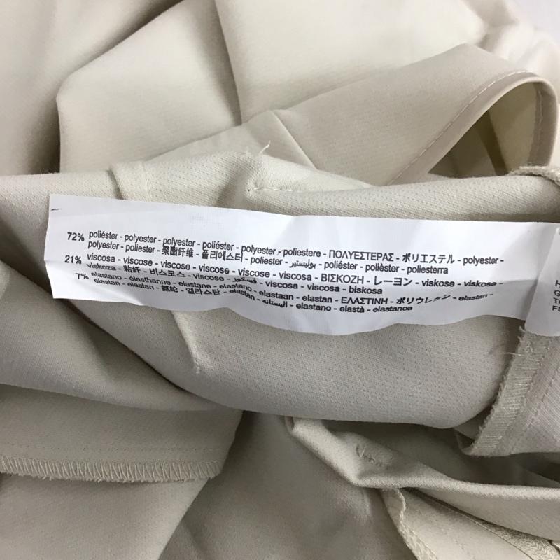 ザラ ZARA パンツ スラックス スラックスパンツ スリムパンツ カジュアルパンツ センタータックパンツ ストレッチパンツ S 無地 オフホワイト / オフホワイト / レディース USED 古着 中古 10109523