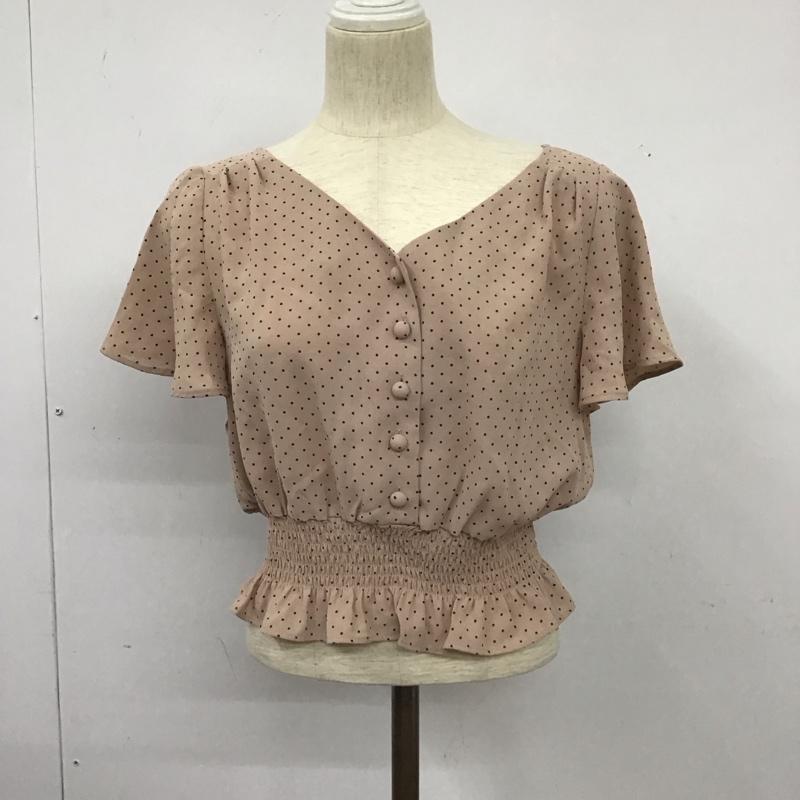 マジェスティックレゴン MAJESTIC LEGON シャツ、ブラウス 半袖 半袖シャツ ノーカラーシャツ 前ボタン Vネック S ドット マルチカラー / マルチカラー / レディース USED 古着 中古 10127451