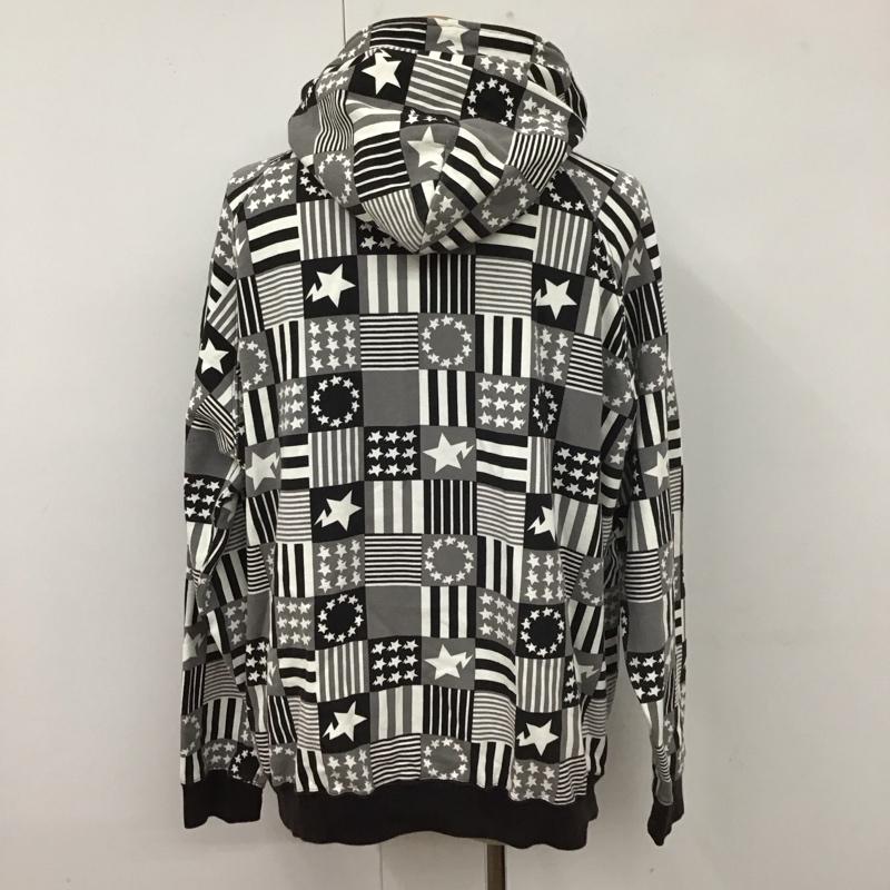アベイシングエイプ A BATHING APE パーカー 長袖 長袖パーカー フード付きパーカー プリントスウェット トレーナー L ロゴ、文字 白 / ホワイト / X 黒 / ブラック / X 灰 / グレー / メンズ USED 古着 中古 10109784