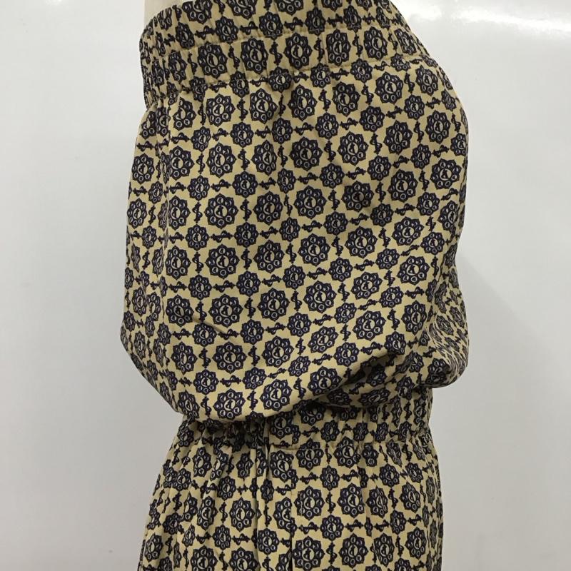 ジュエミ Juemi ワンピース・ドレス・オールインワン ワンピース・ドレス・オールインワン Sanskrit Tube Flare Jumpsuit FREE 総柄 ベージュ / ベージュ / X 紺 / ネイビー / レディース USED 古着 中古 10108349