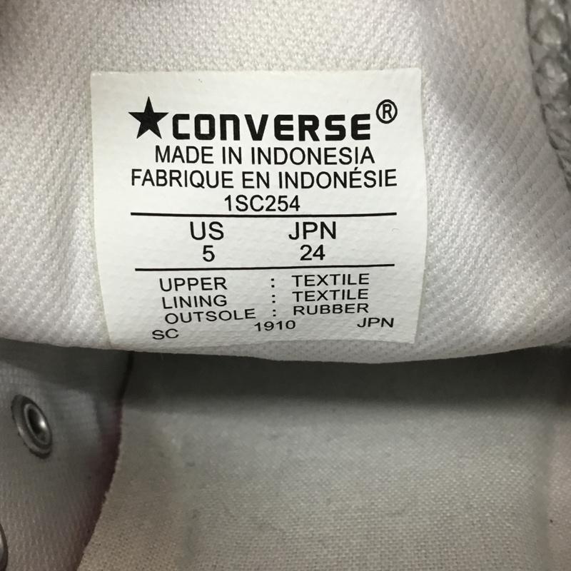 コンバース CONVERSE スニーカー スニーカー 1SC254 ALL STAR 100 SHINYMETALLIC OX 24cm 24.0cm ロゴ、文字 銀 / シルバー / X 白 / ホワイト / レディース USED 古着 中古 10121821