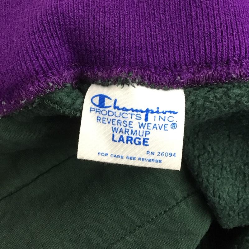 チャンピオン Champion パンツ ワークパンツ、ペインターパンツ c3-n203 スウェット ワイドパンツ ジャージ L ロゴ、文字 緑 / グリーン /  メンズ USED 古着 中古 10126438