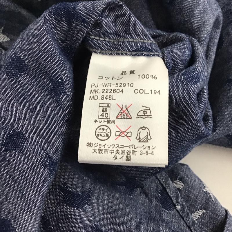 ポールスミス Paul Smith シャツ、ブラウス 長袖 長袖シャツ デニムシャツ 総柄シャツ M プリント インディゴ / インディゴ / メンズ USED 古着 中古 10135470