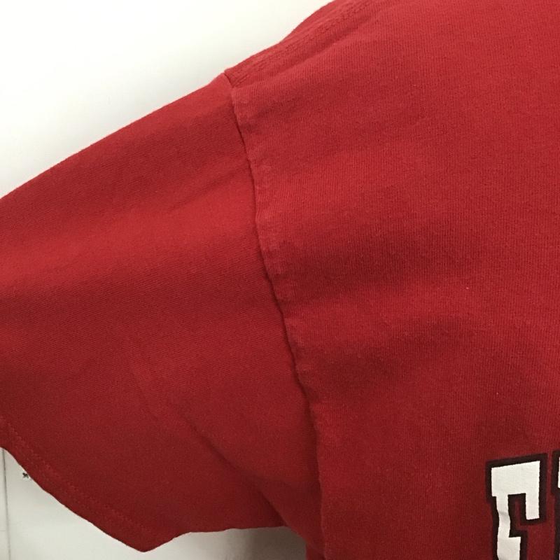 チャンピオン Champion Tシャツ 半袖 半袖カットソー プリントTシャツ クルーネックカットソー L プリント 赤 / レッド / メンズ USED 古着 中古 10107302