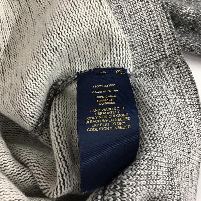 ポロラルフローレン POLO RALPH LAUREN カーディガン 長袖 長袖カーディガン 前ボタン ニットカーディガン L 無地 灰 / グレー / メンズ USED 古着 中古 10144486