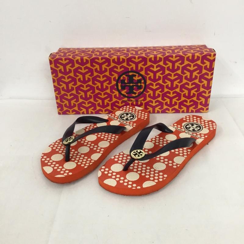 トリーバーチ TORY BURCH サンダル サンダル ビーチサンダル 箱有 ロゴ、文字 赤 / レッド / レディース USED 古着 中古 10128294