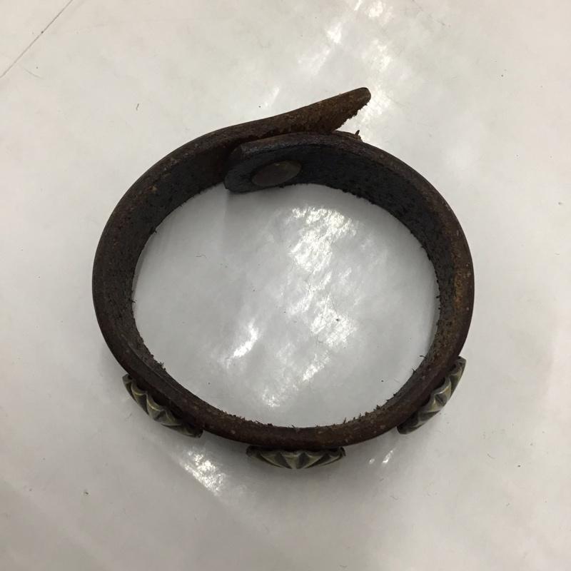 古着 USED アクセサリー ブレスレット、バングル BUTTON WORKS コンチョ レザー 茶 / ブラウン / メンズ USED 古着 中古 10116460