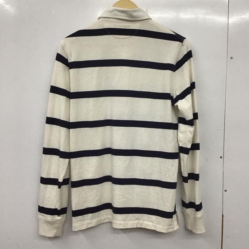 ポロラルフローレン POLO RALPH LAUREN カットソー 長袖 長袖カットソー 長袖ポロシャツ カラーシャツ M ボーダー柄 白 / ホワイト / X 紺 / ネイビー / メンズ USED 古着 中古 10138924