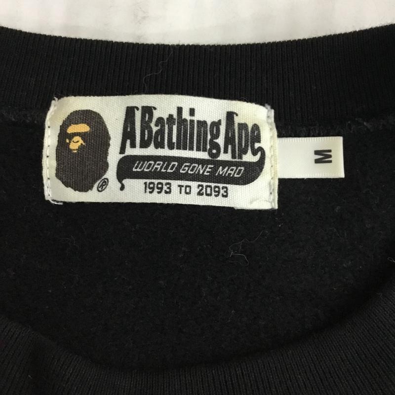 アベイシングエイプ A BATHING APE トレーナー 長袖 001SWI301019M TIGER HEAVY WEIGHT CREWNECK タイガー スウェット M プリント 黒 / ブラック / メンズ USED 古着 中古 10107034