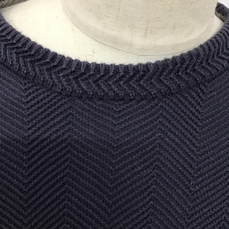 チャップス CHAPS ニット、セーター 長袖 長袖ニットカットソー ニット セーター クルーネックニット XXL ストライプ 紺 / ネイビー / メンズ USED 古着 中古 10124598