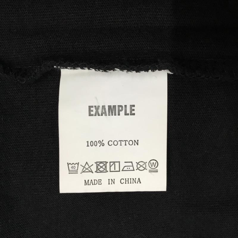 イグザンプル EXAMPLE Tシャツ 半袖 半袖カットソー プリントTシャツ クルーネックカットソー L プリント 黒 / ブラック /  メンズ USED 古着 中古 10108721