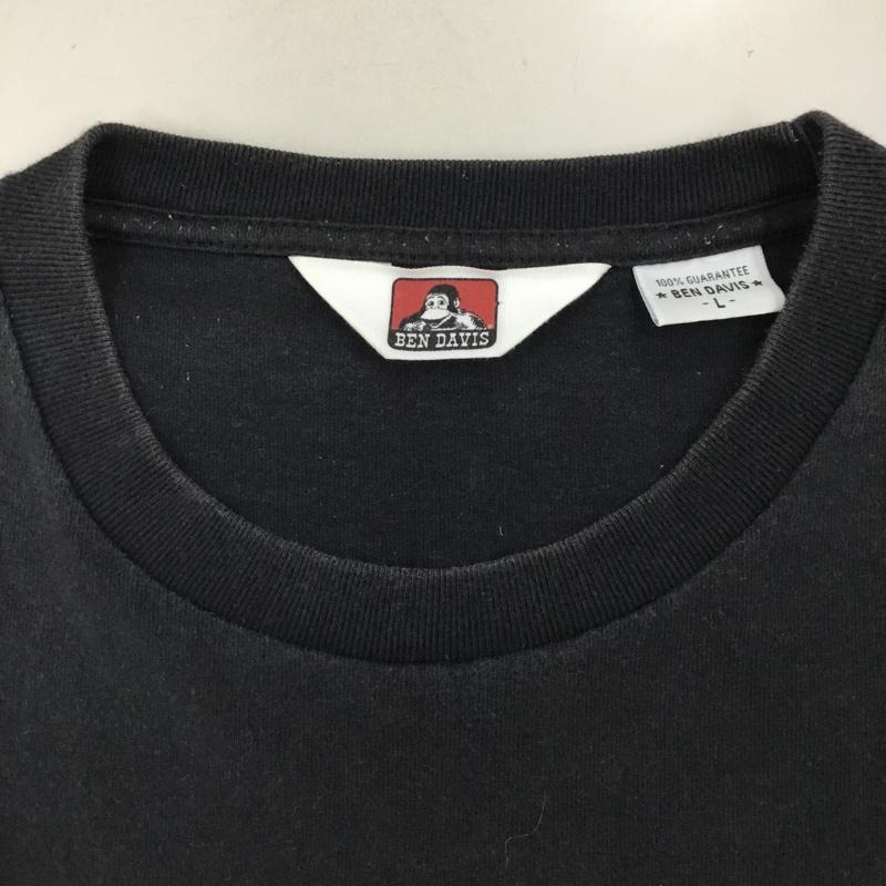 ベンデイビス BEN DAVIS Tシャツ 半袖 半袖カットソー プリントTシャツ クルーネックカットソー L ロゴ、文字 黒 / ブラック /  メンズ USED 古着 中古 10113280