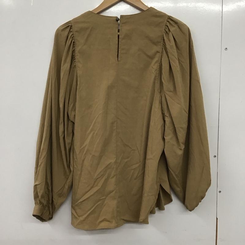 アメリカンホリック AMERICAN HOLIC カットソー 長袖 長袖カットソー シャツカットソー クルーネックシャツ パフスリーブ M 無地 ベージュ / ベージュ / レディース USED 古着 中古 10133029