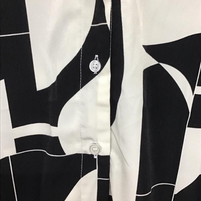 アクシーズファム axes femme ワンピース ロングスカート 半袖ロングワンピース フレアスカート シャツワンピース プリント 白 / ホワイト / X 黒 / ブラック / レディース USED 古着 中古 10136126