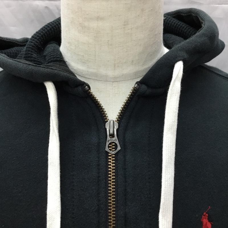 ポロバイラルフローレン Polo by RALPH LAUREN パーカー 長袖 長袖パーカー フード付きパーカー ジップアップパーカー トレーナー S ロゴ、文字 黒 / ブラック / メンズ USED 古着 中古 10112308
