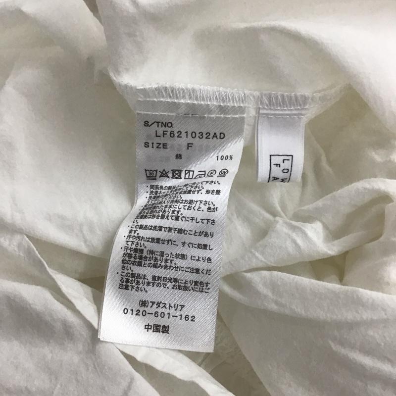 ローリーズファーム LOWRYS FARM シャツ、ブラウス 長袖 長袖シャツ ノーカラーシャツ 長袖チュニック フレアシャツ FREE 無地 白 / ホワイト / レディース USED 古着 中古 10106622