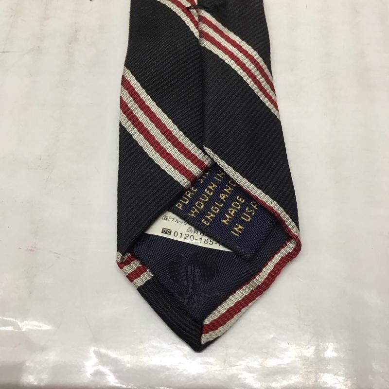 ブルックスブラザーズ BROOKS BROTHERS ネクタイ ネクタイ シルク USA製 ストライプ 黒 / ブラック / X 白 / ホワイト / X 赤 / レッド / メンズ USED 古着 中古 10113411