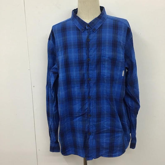 コロンビア Columbia シャツ、ブラウス 長袖 長袖シャツ カラーシャツ ポケットシャツ 長袖カットソー チェックシャツ XXL チェック 青 / ブルー /  メンズ USED 古着 中古 10110942