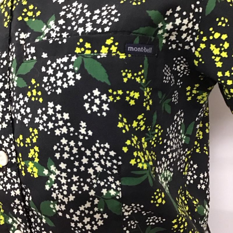 モンベル mont-bell シャツ、ブラウス 半袖 1114287 WIC ライト プリント ショートスリーブシャツ S 花柄 黒 / ブラック / レディース USED 古着 中古 10114918