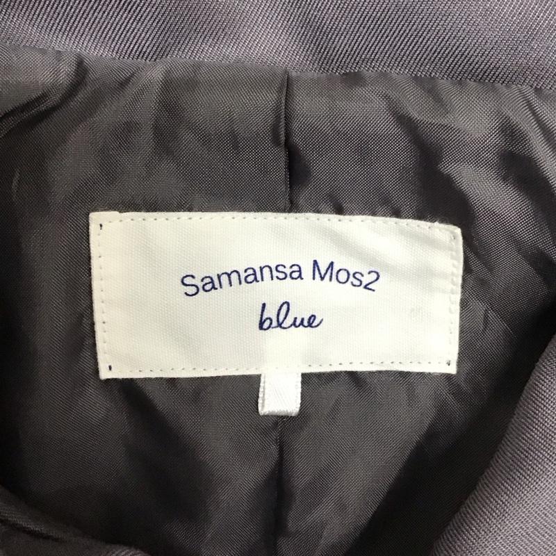 サマンサモスモスブルー Samansa Mos2 blue コート コート一般 1303772 ステンカラーコート ロング丈 FREE 無地 チャコールグレー / チャコールグレー / レディース USED 古着 中古 10116925