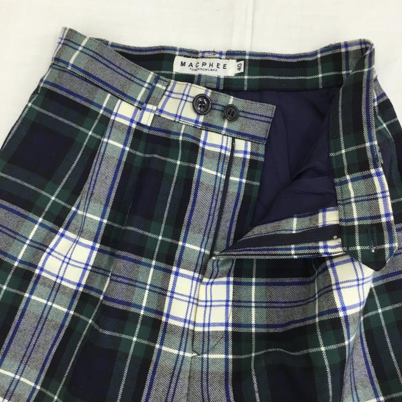 マカフィー MACPHEE パンツ スラックス 40 チェック 青 / ブルー / X 緑 / グリーン / レディース USED 古着 中古 10138290