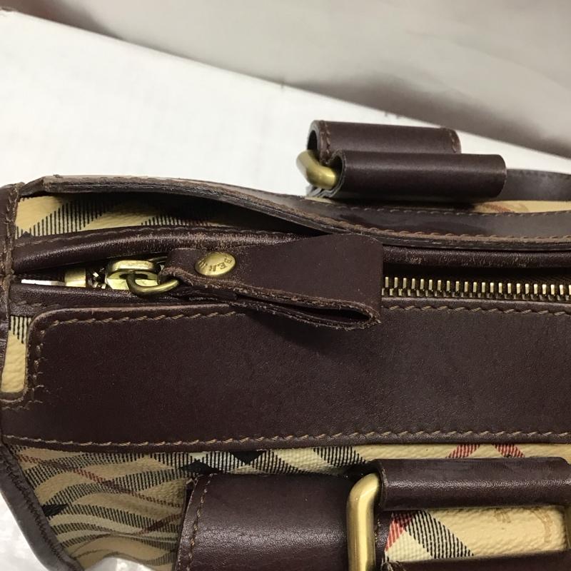 バーバリーロンドン Burberry London ハンドバッグ ハンドバッグ チェック ベージュ / ベージュ / X 茶 / ブラウン / レディース USED 古着 中古 10113042