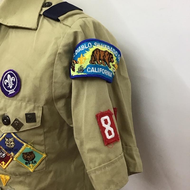 古着 USED シャツ、ブラウス 半袖 半袖シャツ カラーシャツ 半袖カットソー ボーイスカウトシャツ L ロゴ、文字 ベージュ / ベージュ /  メンズ USED 古着 中古 10109845