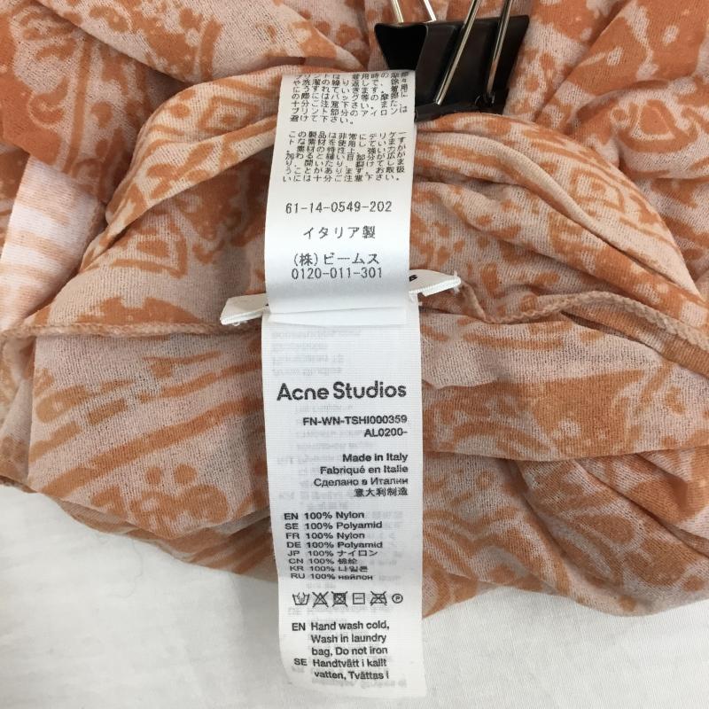 アクネストゥディオズ Acne Studios カットソー 長袖 BEAMS シアータートルネック S ペイズリー 橙 / オレンジ / レディース USED 古着 中古 10142217