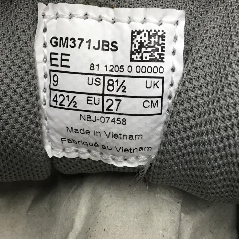 ニューバランス New Balance スニーカー スニーカー GM371JBS 27cm 箱有 27.0cm ロゴ、文字 黒 / ブラック / X 灰 / グレー / メンズ USED 古着 中古 10116631