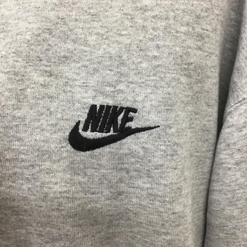 ナイキ NIKE トレーナー 長袖 長袖トレーナー スウェット 長袖カットソー ジップアップネックカットソー 90s M ロゴ、文字 灰 / グレー / メンズ USED 古着 中古 10112059