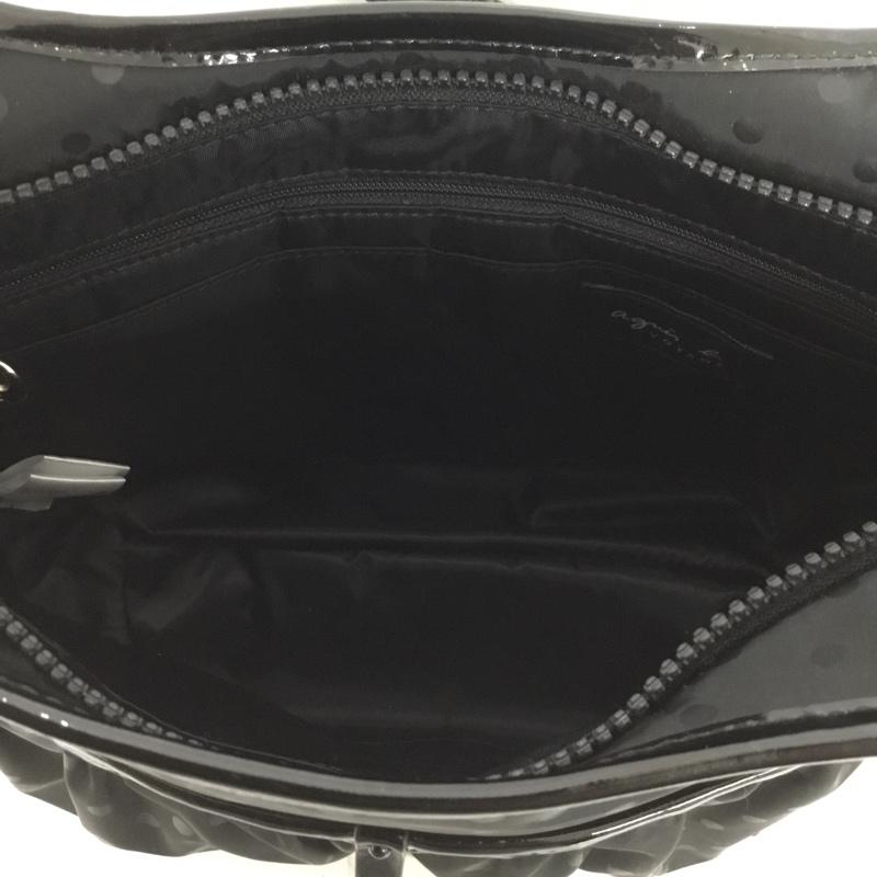 アニエスベー ボヤージュ agnes b. VOYAGE ハンドバッグ ハンドバッグ AS18b ドット 水玉 ロゴ、文字 黒 / ブラック / レディース USED 古着 中古 10124637