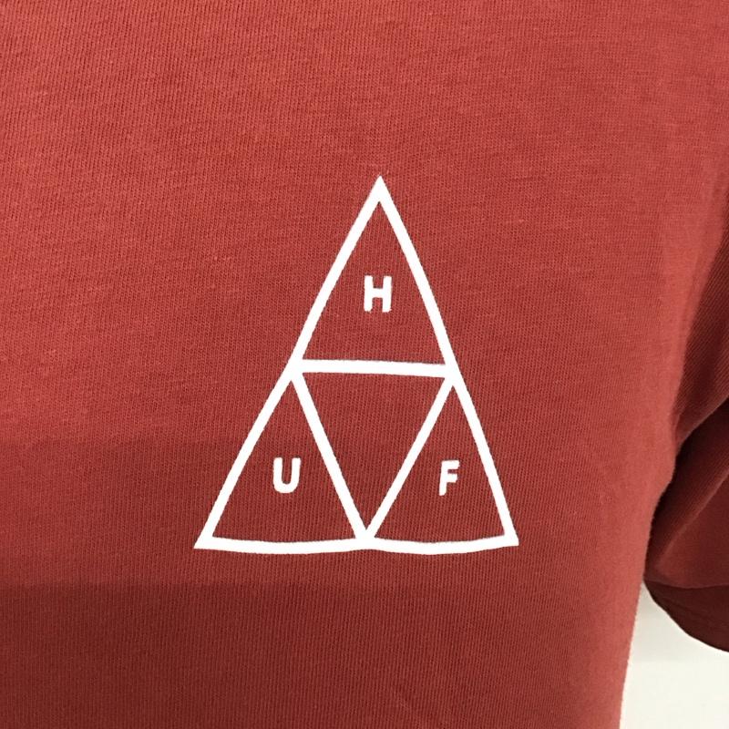ハフ HUF Tシャツ 半袖 半袖カットソー プリントTシャツ クルーネックカットソー S ロゴ、文字 えんじ / ワインレッド /  メンズ USED 古着 中古 10110938