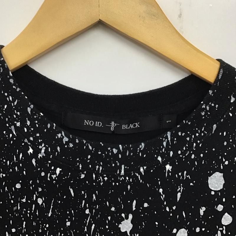 ノーアイディー NO ID. Tシャツ 半袖 半袖カットソー プリントTシャツ クルーネックカットソー 1 プリント 黒 / ブラック / メンズ USED 古着 中古 10139817