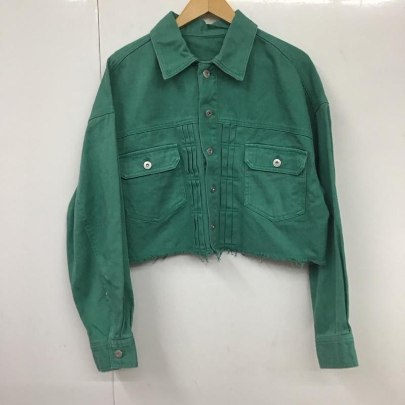 ページボーイ PAGEBOY ジャケット、上着 ジャケット、ブレザー PB270005AL カラーデニム デニムジャケット FREE 無地 緑 / グリーン / レディース USED 古着 中古 10131315