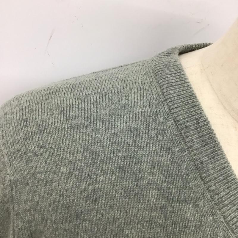 ブルックスブラザーズ BROOKS BROTHERS ニット、セーター 長袖 長袖ニットカットソー ニット セーター Vネックニット M 無地 灰 / グレー / メンズ USED 古着 中古 10112571