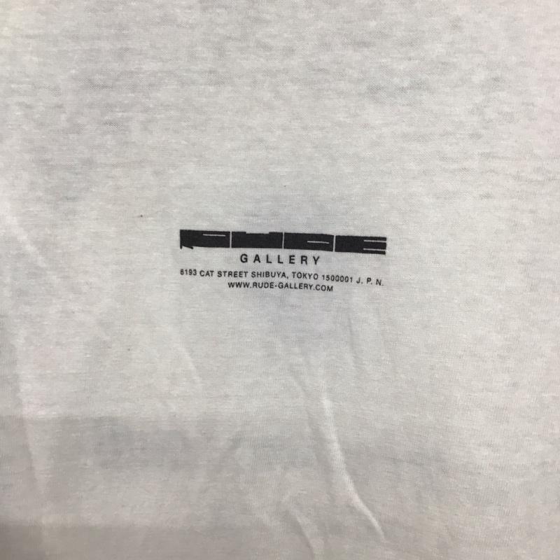 ルードギャラリー RUDE GALLERY Tシャツ 半袖 半袖カットソー プリントTシャツ クルーネックカットソー 3 プリント 白 / ホワイト / メンズ USED 古着 中古 10138609