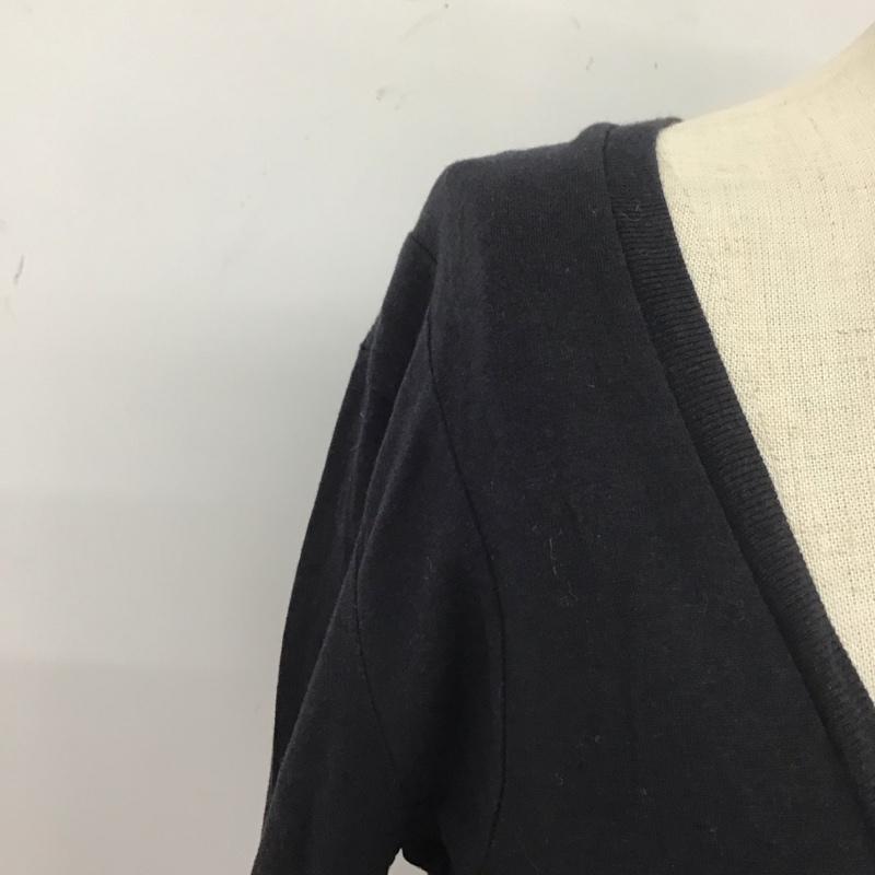 ディーゼル DIESEL Tシャツ 長袖 Uネック ロンT XS ロゴ、文字 黒 / ブラック / レディース USED 古着 中古 10112345