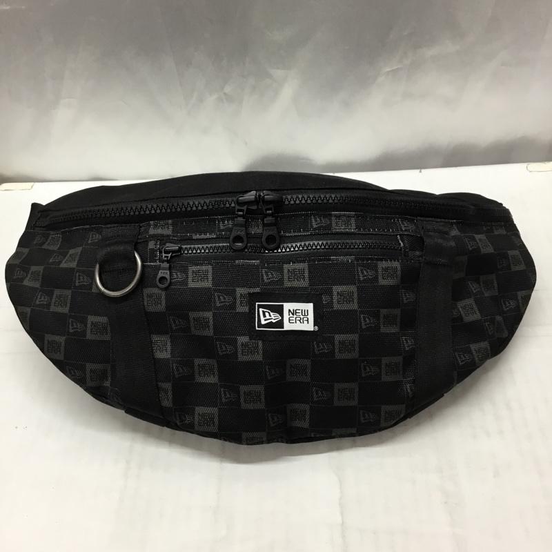 ニューエラ NEW ERA ウエストバッグ ウエストバッグ ボディバッグ ロゴ 総柄 黒 / ブラック / X ダークグレー / ダークグレー / メンズ USED 古着 中古 10110583