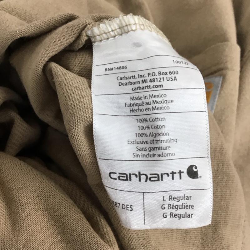 カーハート Carhartt Tシャツ 半袖 L 無地 茶 / ブラウン / メンズ USED 古着 中古 10132032