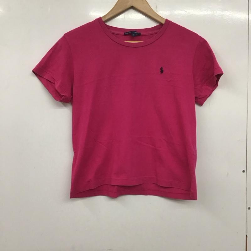 ラルフローレンスポーツ RALPHLAURENSPORT Tシャツ 半袖 クルーネック コットン L ワンポイント 桃 / ピンク / レディース USED 古着 中古 10139141